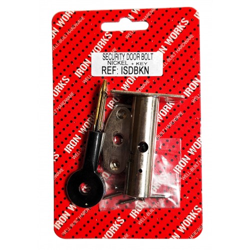 Security Door Bolt Rack Bolt Key Nickel
