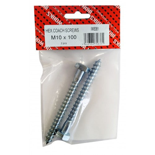 Coach Screws M10 X 100