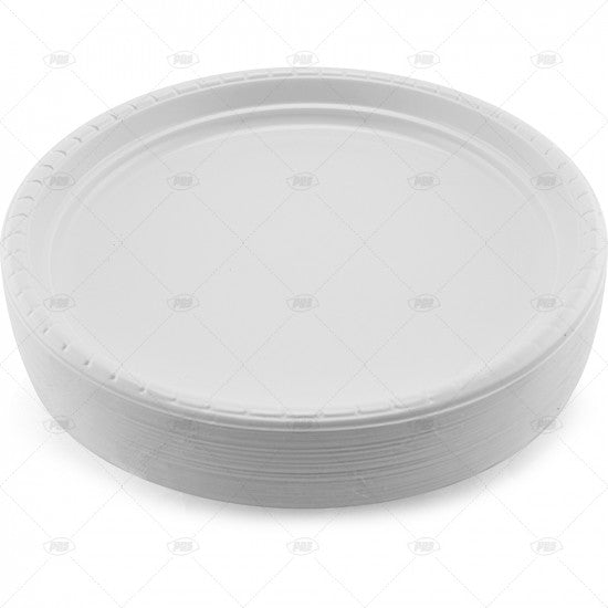 Plastic Plate White 26cm 50pc