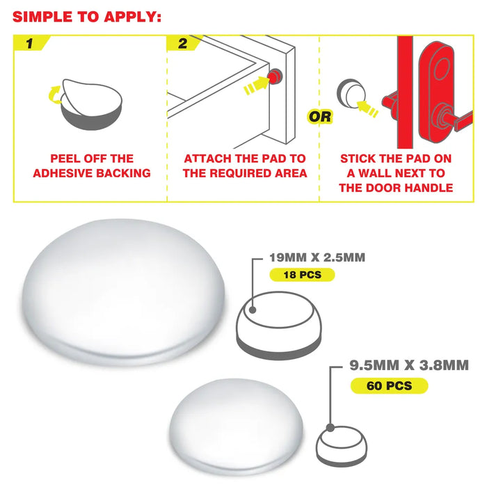 GeckoSlide Assorted Furniture Bumpers 78PC Clear
