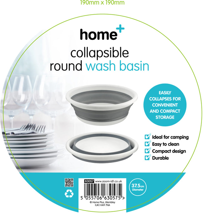 Collapsible Round Wash Basin 38cm