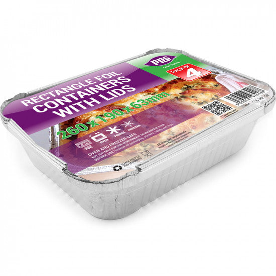 Foil Containers & Lids 4pc