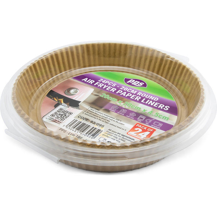 Paper Air Fryer Liners Round 24pc