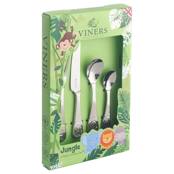 Viners Jungle Kids Cutlery Set 4pcs Giftbox