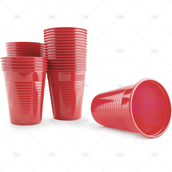 Red Plastic Cup 200ml 50pc