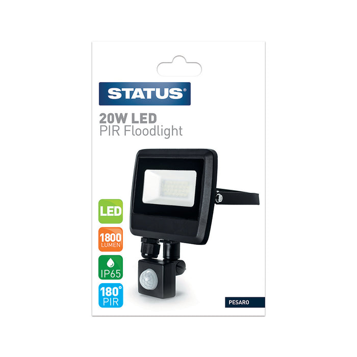 Flood Light with PIR Grey 20w LED