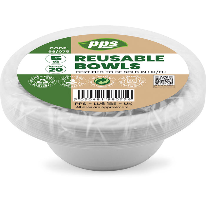 Reusable Plastic Bowl 35oz 8pc