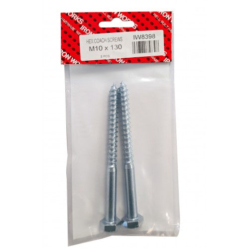 Coach Screws M10 X 130