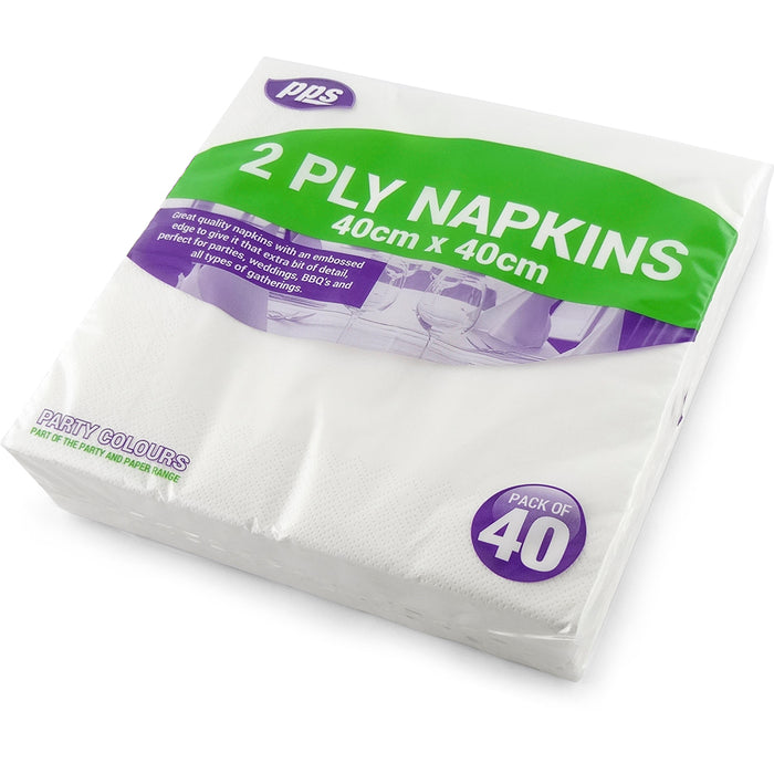 White Napkin 40cm 40pc