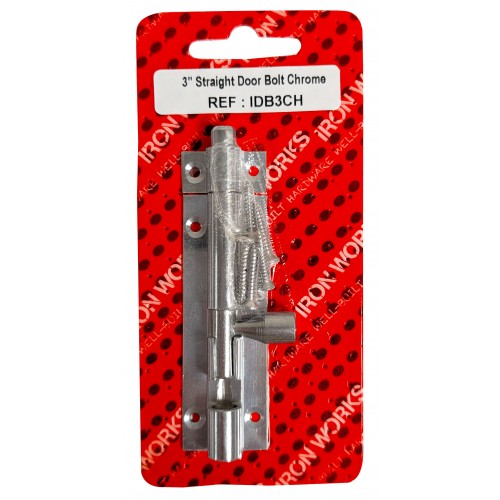Door Bolt Chromed 3''