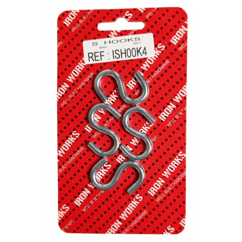 S Hooks 4mm
