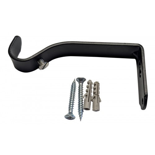 Curtain Rail Bracket Black 19mm