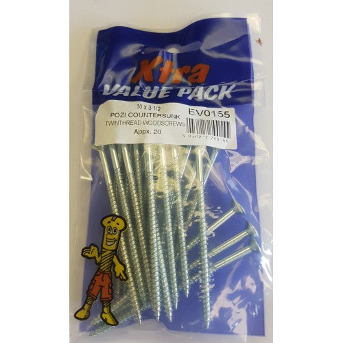 Twinthread Screws 10 X 3 1/2"