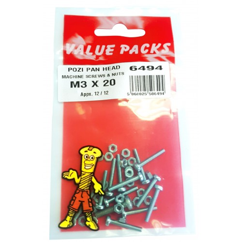 Pozi PAN Machine Screws & Nuts