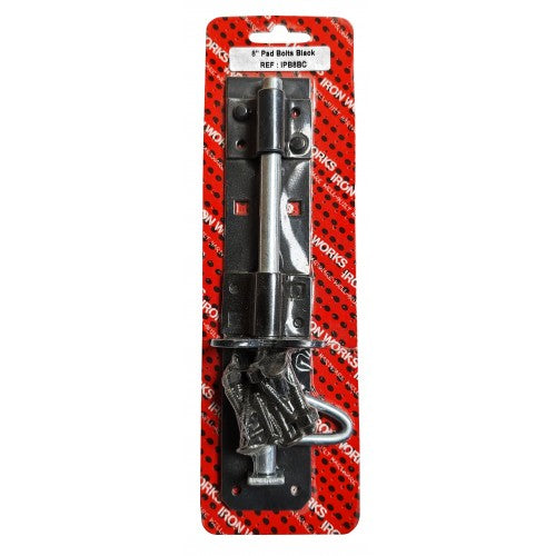 Pad Bolts Black 8"