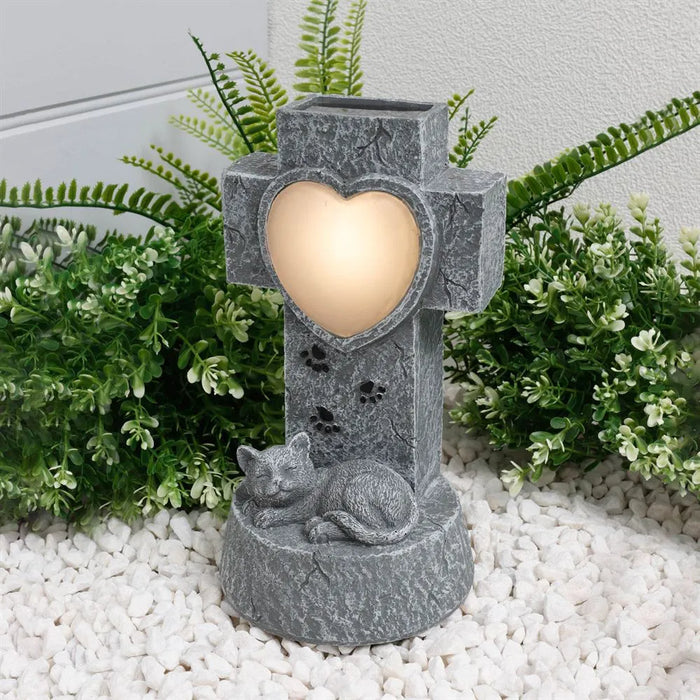 Solar Cat Memorial Light