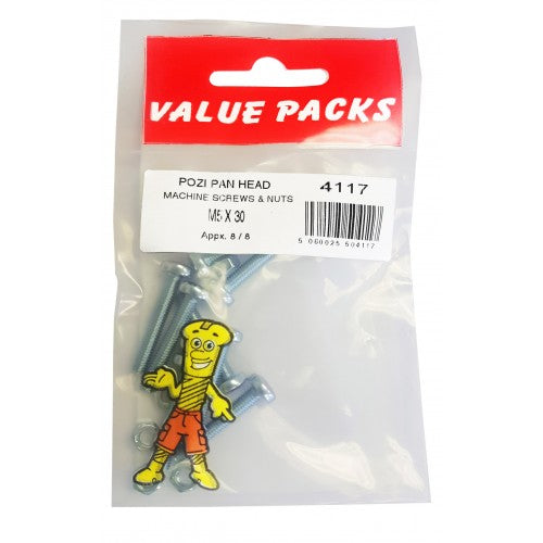 Pozi PAN Machine Screws & Nuts