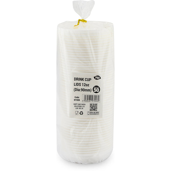 Drink Cups Lids 12oz 50pc