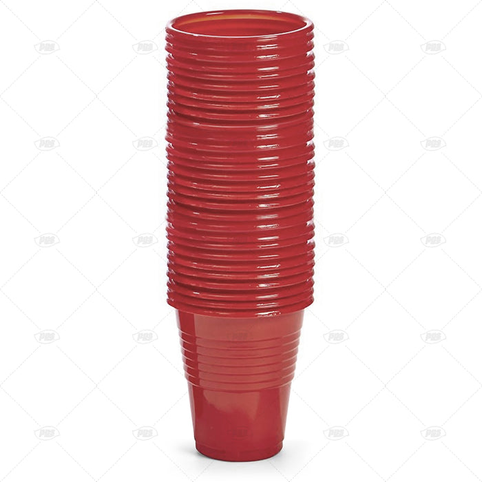 Red Plastic Cup 200ml 50pc