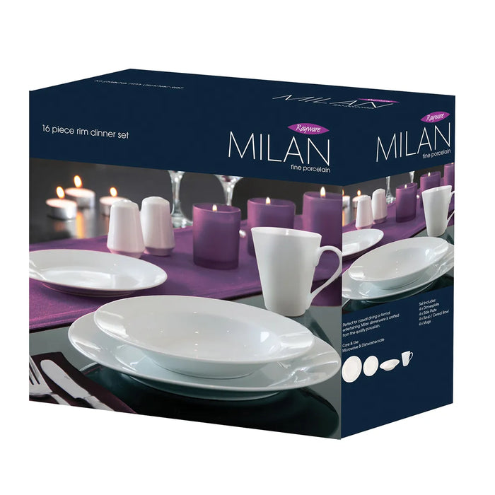 Dinnerset 16pc Milan Rim