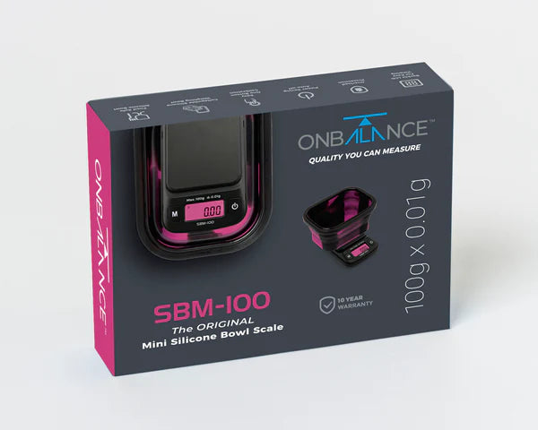 On Balance The Original Silicone Bowl Scale 100g X 0.01g Pink and Black