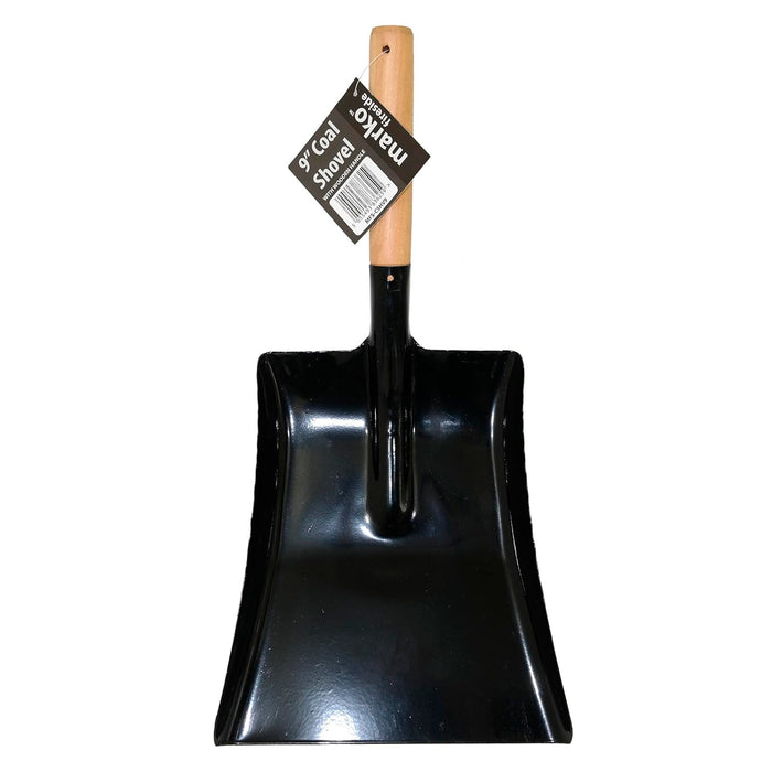9" Steel Coal Shovel with Wooden Handle