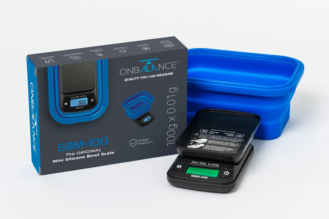 On Balance The Original Silicone Bowl Scale 100g X 0.01g Blue