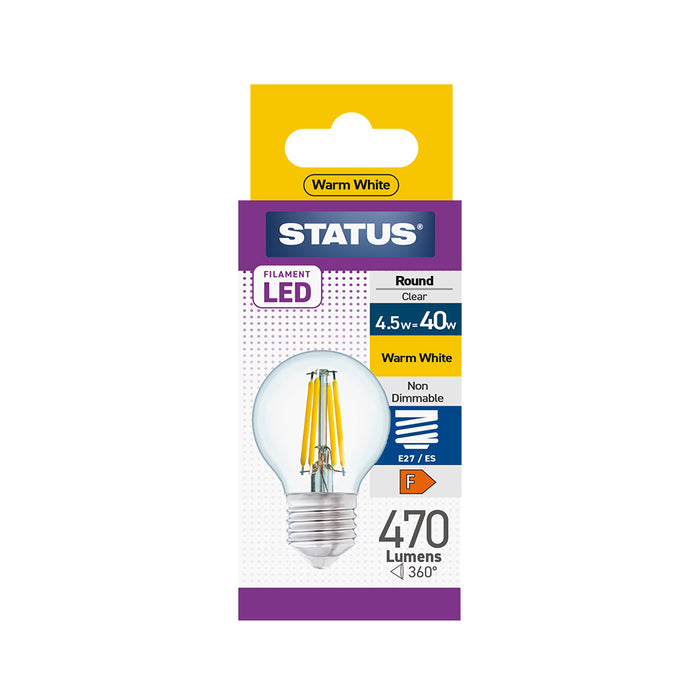 LED Filament Light Bulb ES 4.5w = 40w