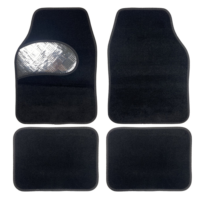 Alloy/Carpet Car Mats - Non Slip Back