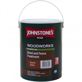 Johnstone's Woodworks Shed & Fence Paint - Acorn Gold 5L