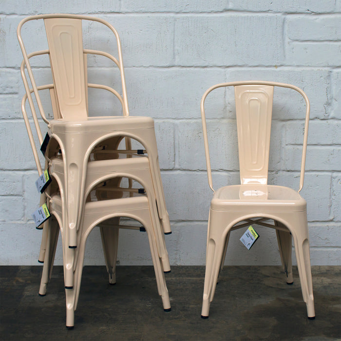 Tolix Style Siena Chair - Cream
