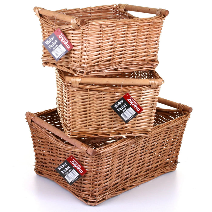 Natural Wicker Traditional Storage Baskets