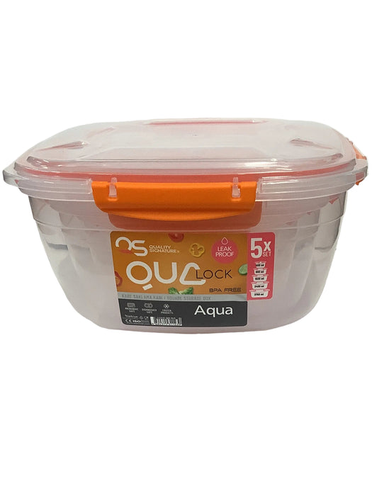 5pc aqua storage box set