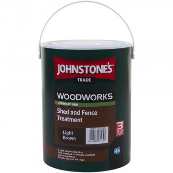 Johnstone's Woodworks Shed & Fence Paint - Light Brown 5L