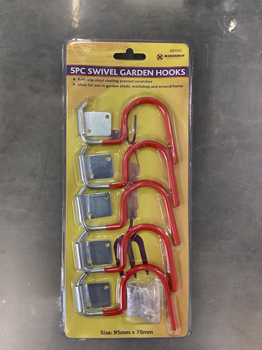 5pc swivel garden hooks
