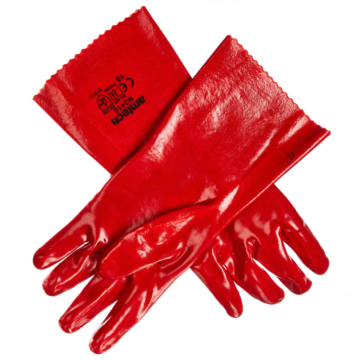 Heavy Duty PVC Gauntlet Gloves, Extra Large