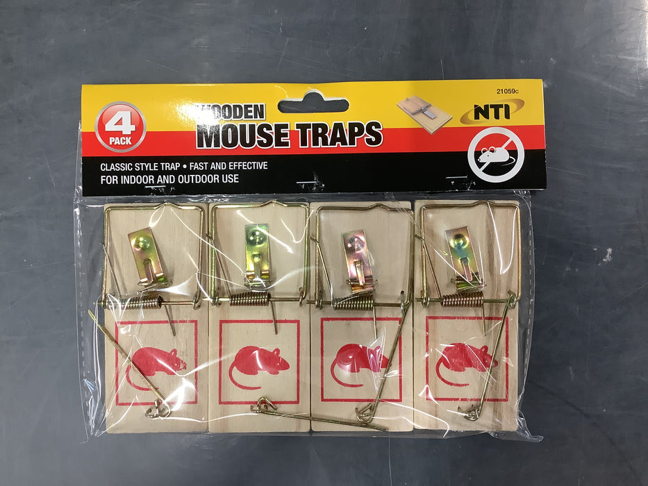 4pc wooden mouse traps