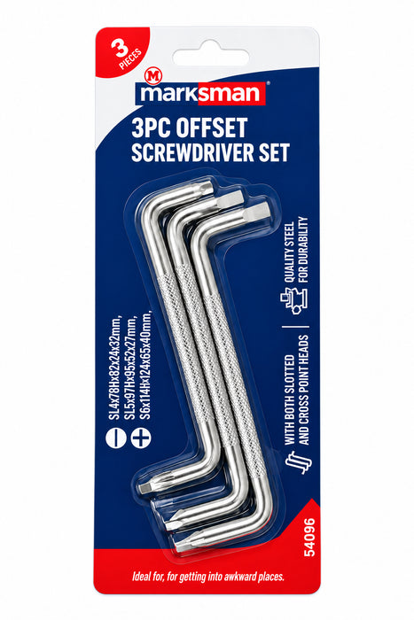 3pc offset screwdrivers