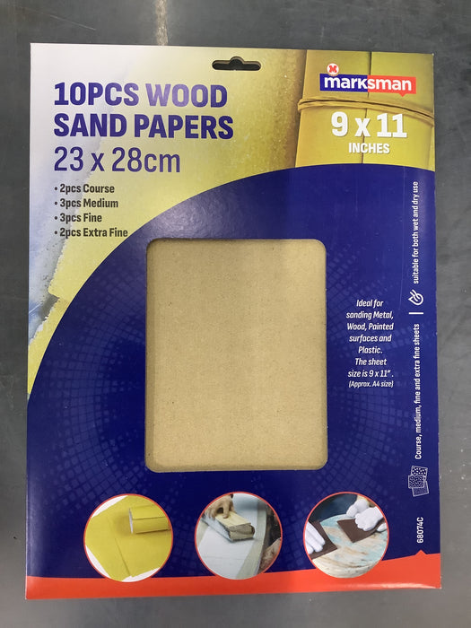 10pk mixed Sandpaper