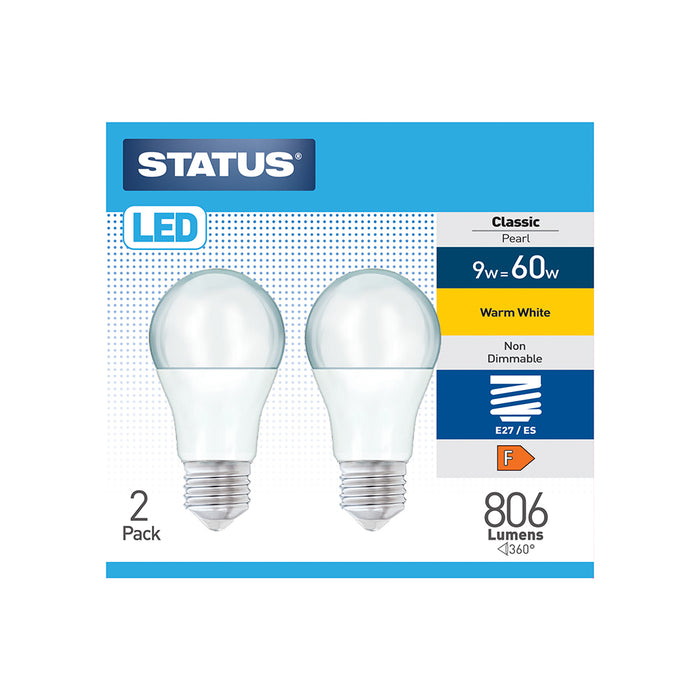 LED Light Bulbs ES 9w = 60w 2pc