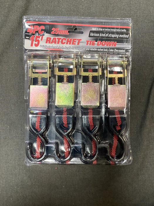 Ratchet Tie Down 4pc