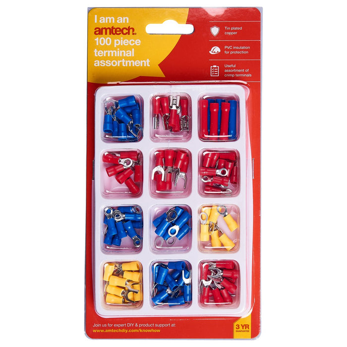 Insulated Terminals Assorted 100pc