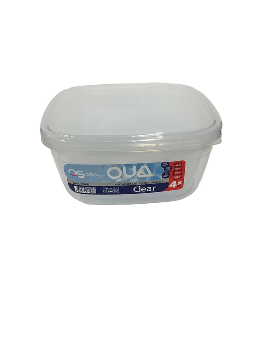 4pc clear storage box set