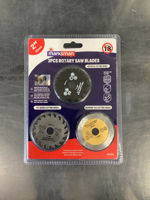 3pc Rotary saw blades