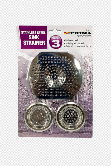 3pc sink strainer