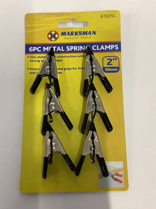 6pc metal spring clamps
