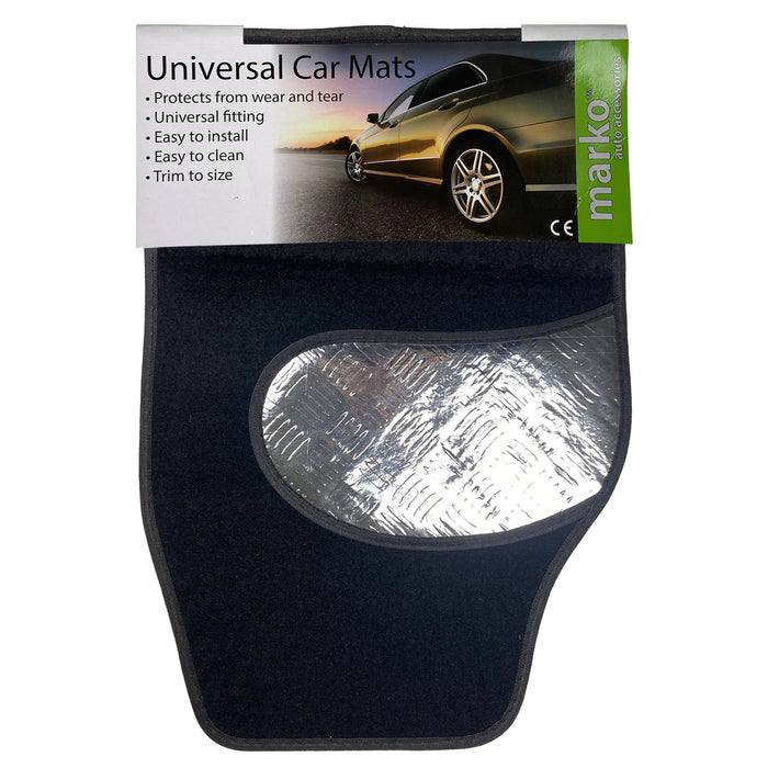 Alloy/Carpet Car Mats - Non Slip Back
