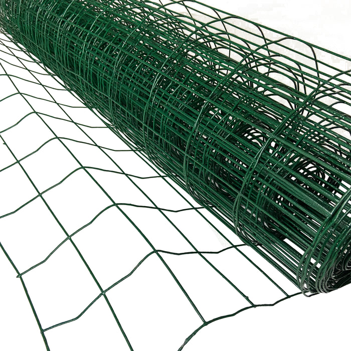 Green PVC Coated Rectangular Mesh - 1.2M x 10M