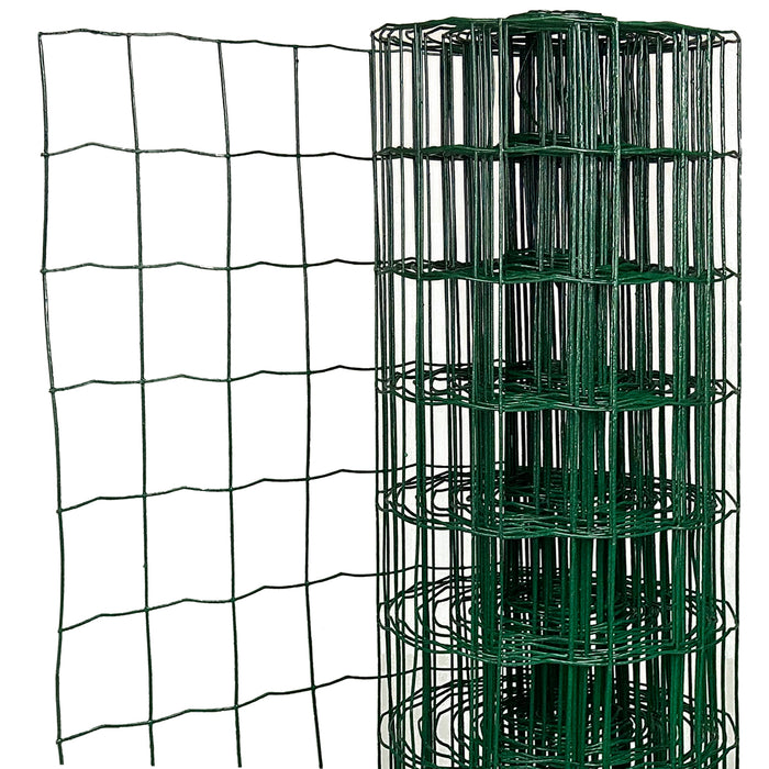 Green PVC Coated Rectangular Mesh - 0.9M x 20M