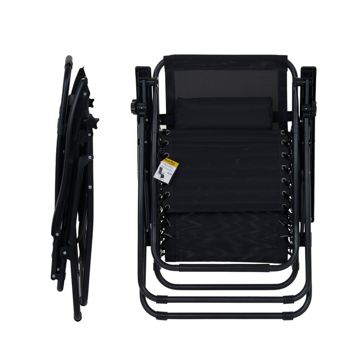 Black Reclining Sun Lounger